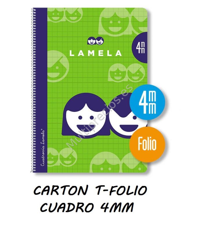 LAMELA Fº 80H CAUDRO 4MM CARTON PLASTIFI (10)
