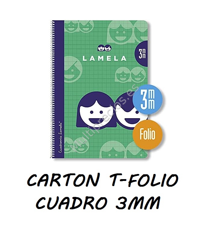 LAMELA Fº 80H CUADRO 3MM CARTON PLASTIFI (10)