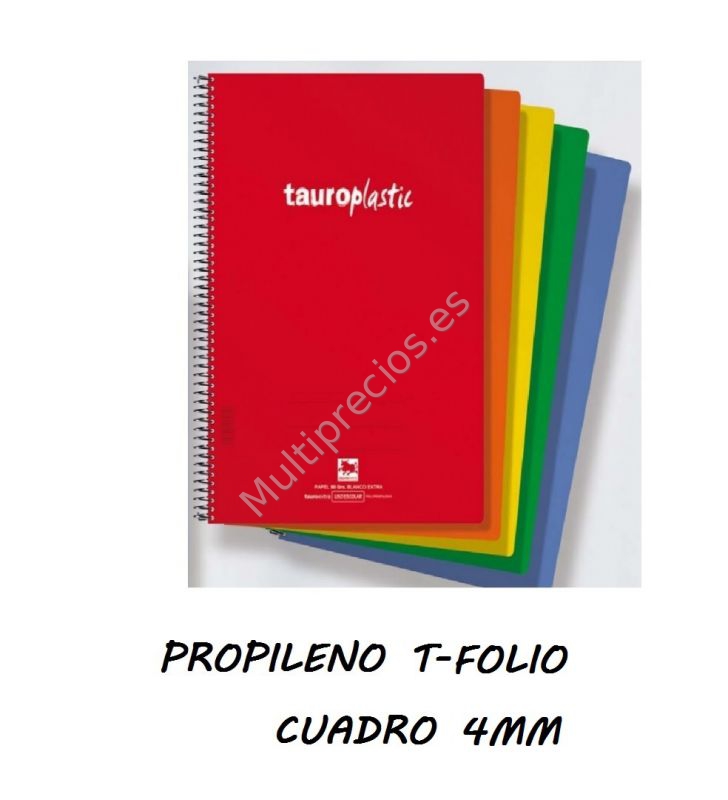 TAURO PLASTIC Fº 80H CUADROS 4MM POLIPRO (8)