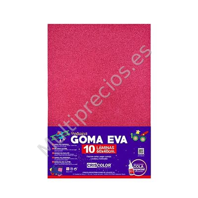 GOMA EVA FUCSIA PURPURINA 40X60 10UDS (10)